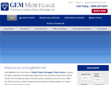 Tablet Screenshot of lendingbetter.net